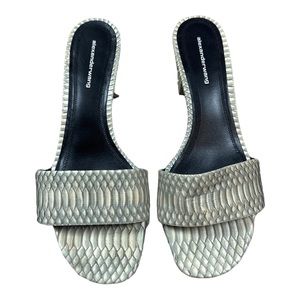 Alexander Wang Snakeskin Sandals, Size 10